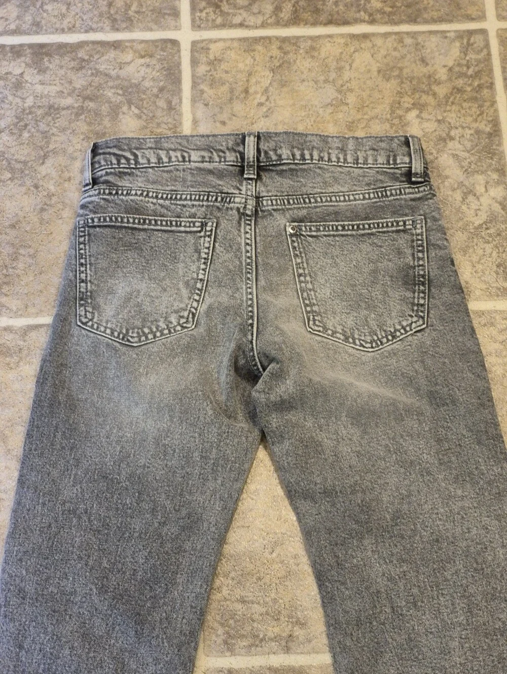 NWT H&M Boys Grey Straight Leg Slim Fit Jeans Size 12